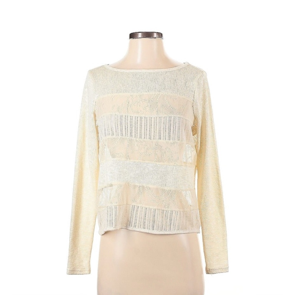 Pins & Needles Cream Lace Long Sleeve Blouse